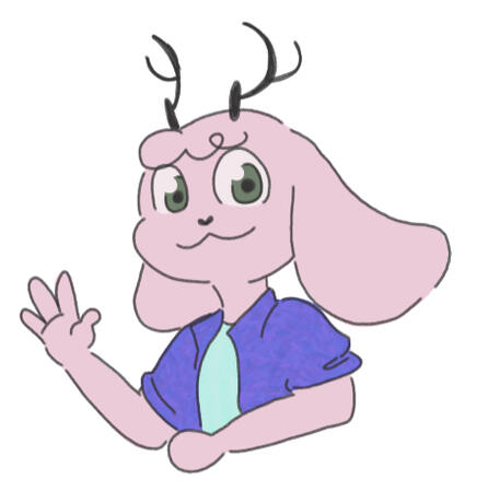 1 character, half-body, flat colors